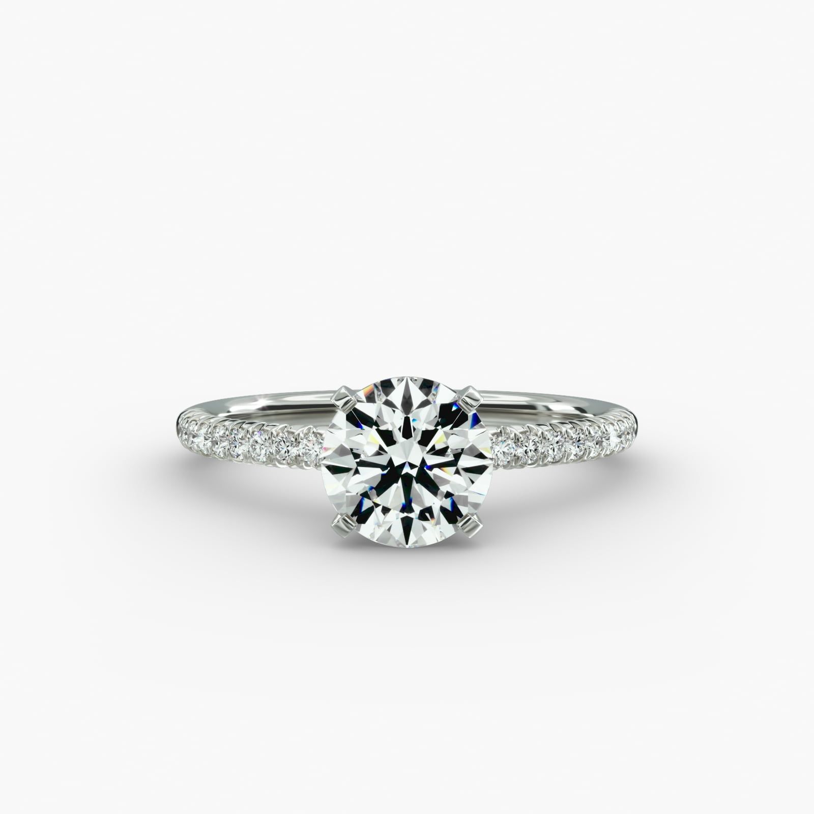 Shop French Cut Pavé engagement rings below $1000. Maximize sparkle with v-shaped diamond settings. Elegant and timeless at James Allen.