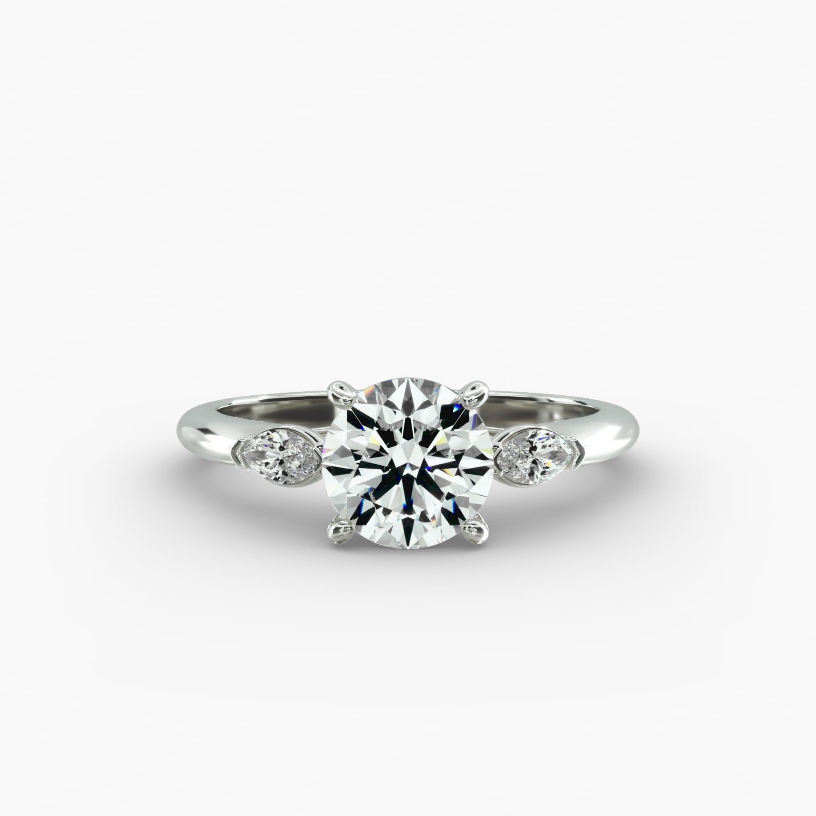 Marquise 3 Stone Engagement Rings with Classic Design