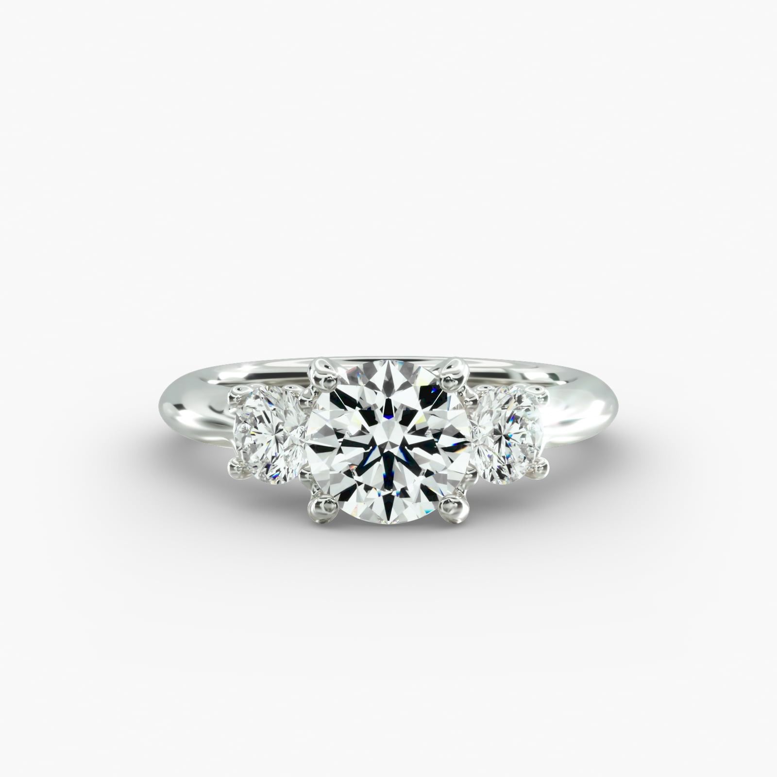 Pear Shaped 3 Stone Engagement Rings with Floral-Inspired Design