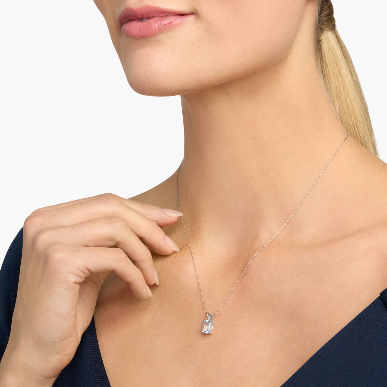 Shop this Natural Mined Aquamarine Necklace by Blue Nile. Emerald-cut pendant in 14K white gold, perfect for March birthdays. Affiliate link included 2 Shop this Natural Mined Aquamarine Necklace by Blue Nile. Emerald-cut pendant in 14K white gold, perfect for March birthdays. Affiliate link included.