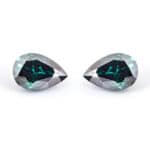 Green Moissanite Pear Loose Stone