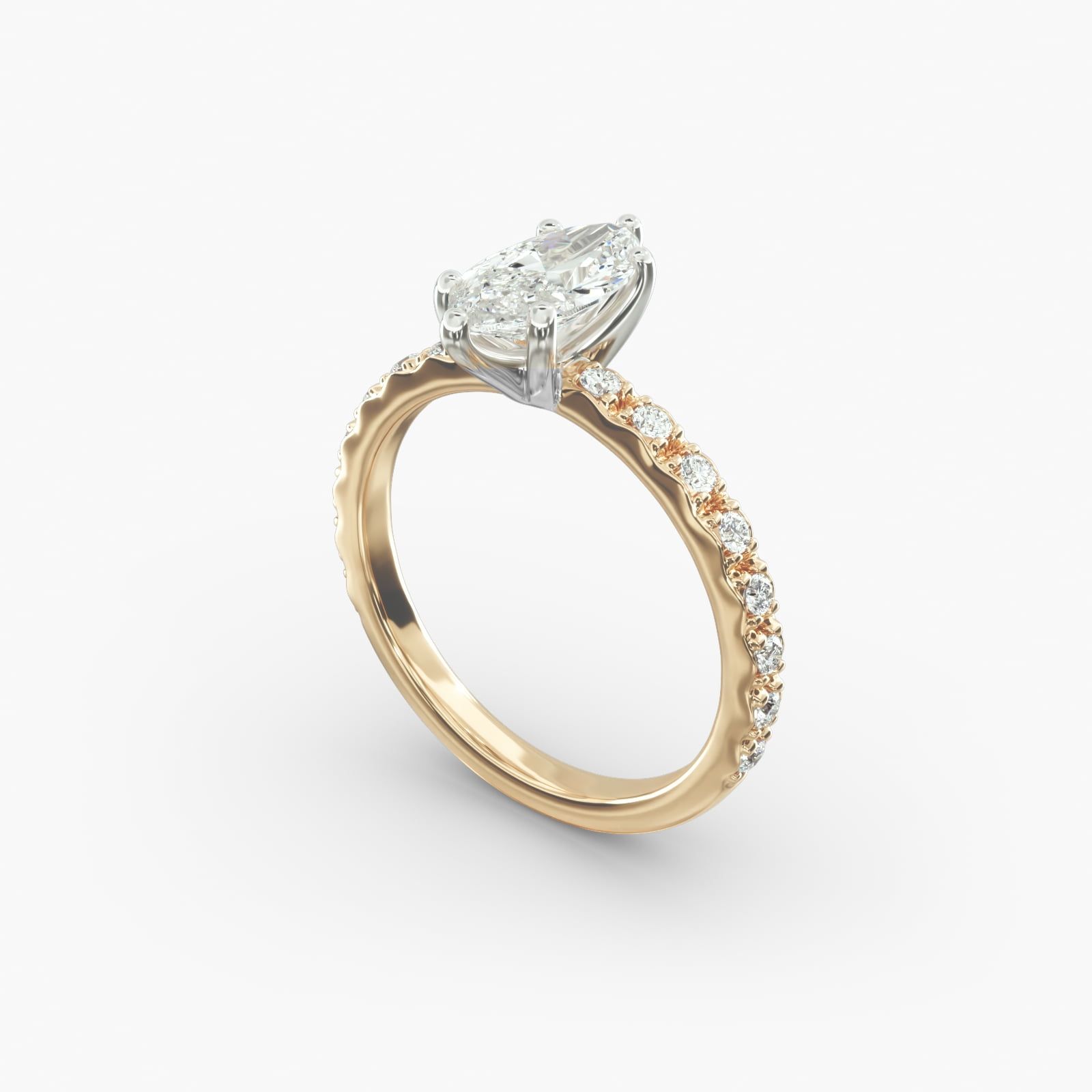 exact lab-grown diamond copy of Selena Gomez engagement ring from James Allen—a stunning 3.09-carat marquise-cut diamond with D color, VVS2 clarity, and excellent polish.