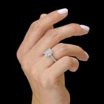 emerald cut moissanite ring