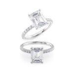 emerald cut moissanite ring
