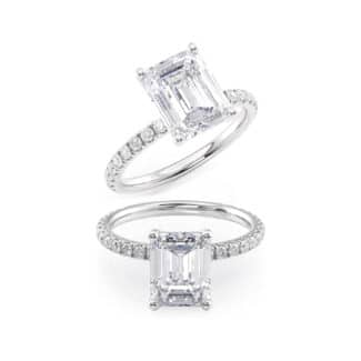 emerald cut moissanite ring