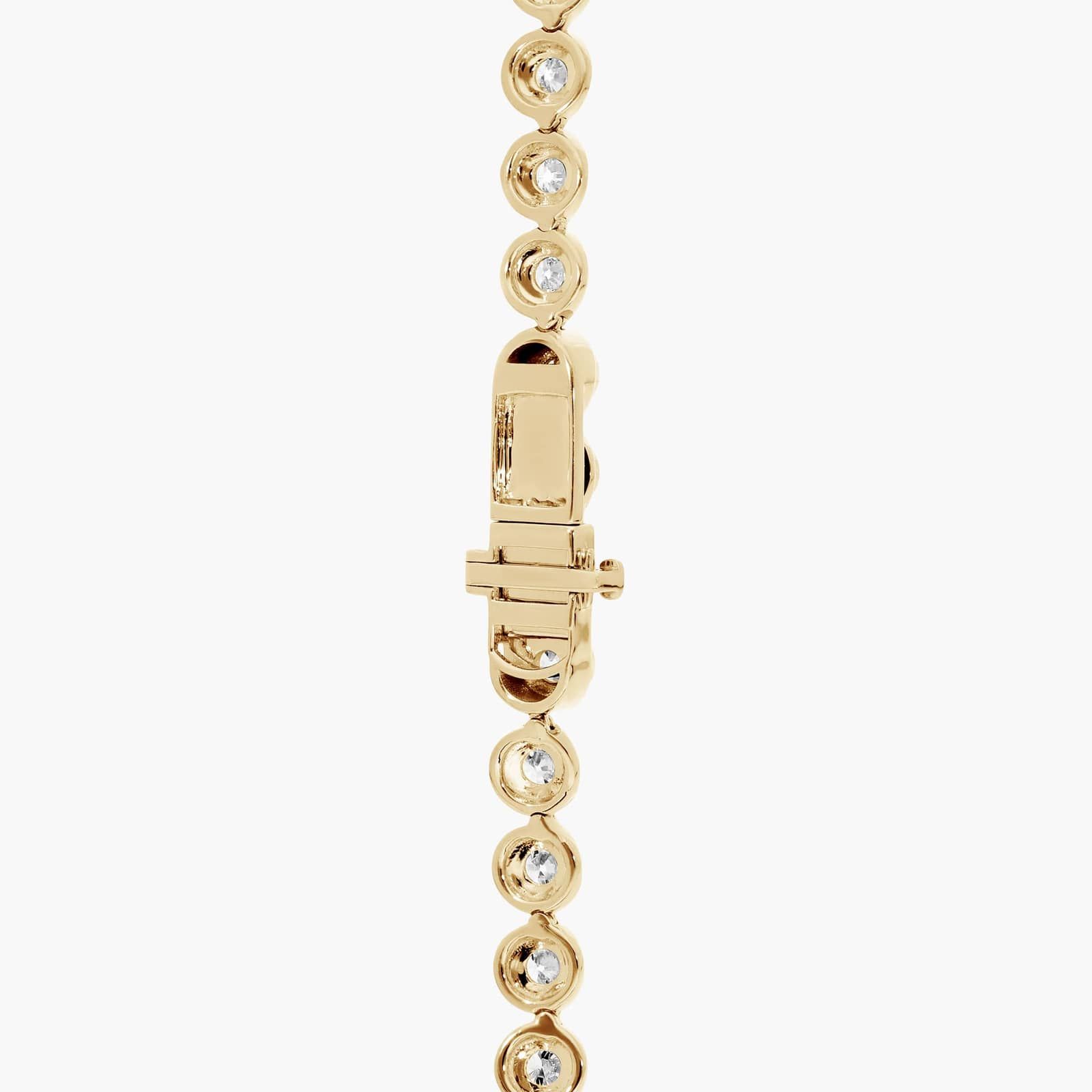 20 CTW Illusion Lab Created Diamond Tennis Necklace 5 A spectacular lab created diamond tennis necklace featuring 20 CTW of F-G/VS2-SI1 round lab-grown diamonds in an illusion setting, handcrafted in radiant 14K Yellow Gold.