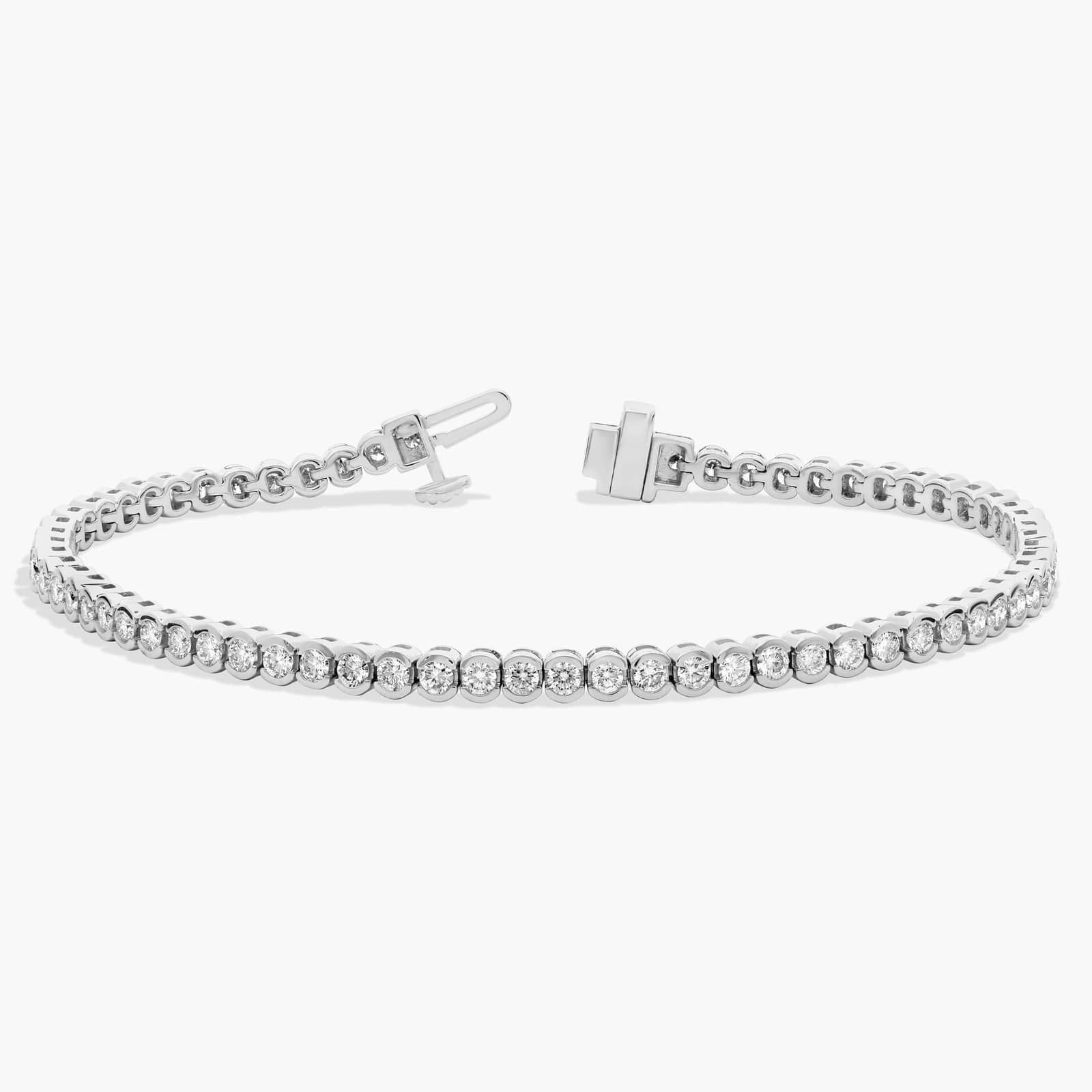 Bezel Tennis Bracelet- Luxury Push Present Ideas 4 A Lab-Grown Diamond Bezel and Prong Tennis Bracelet (2 3/4 CTW) in 14K White Gold, a high-value option for Luxury Push Present Ideas.