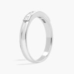 A Channel Set Princess Cut Mens Diamond Wedding Band Rings in Platinum (4.50mm) with 0.62 CTW H/SI1 diamonds.