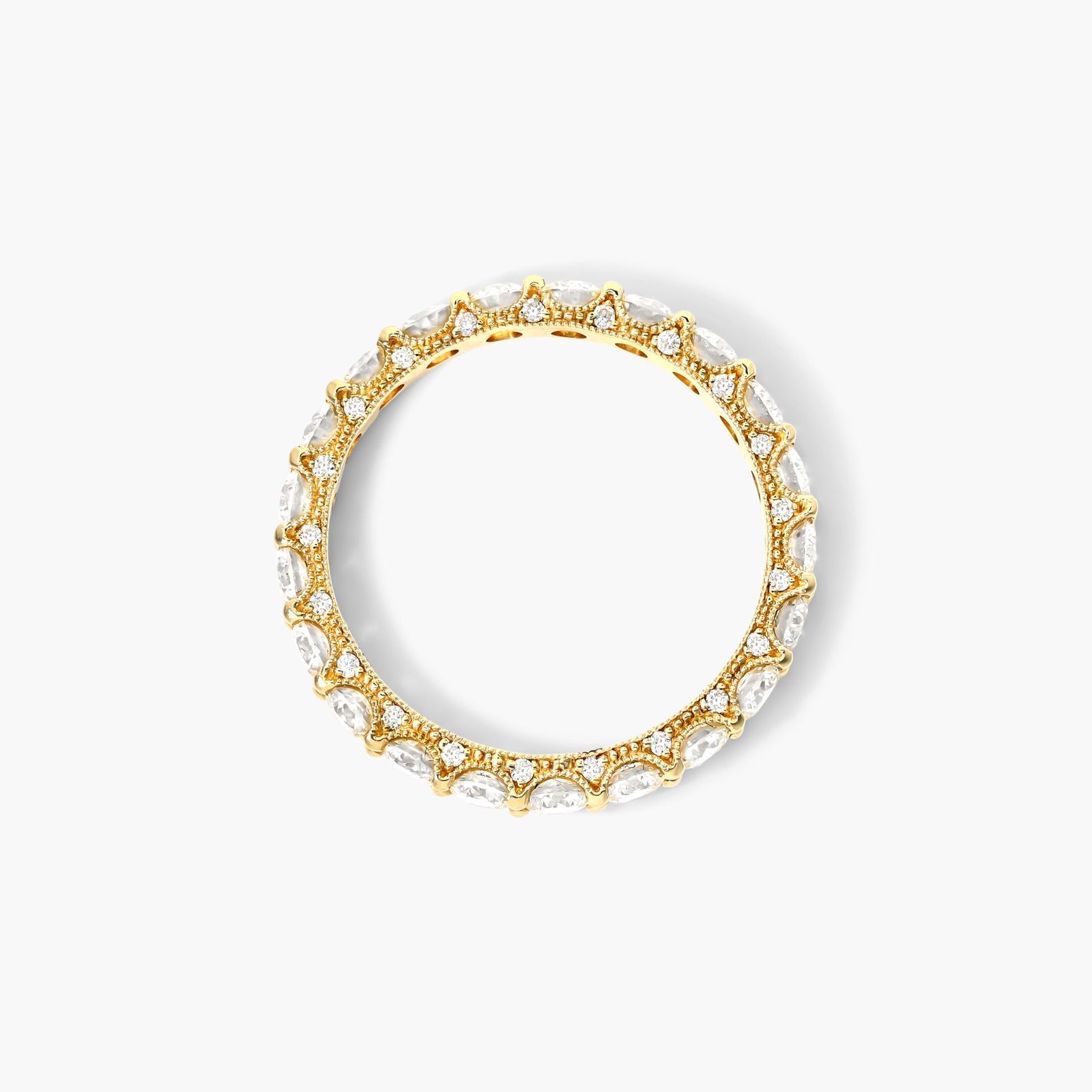 Embellished Milgrain Diamond Eternity Ring In 14K Yellow Gold 2 An Embellished Milgrain Diamond Eternity Ring in 14K Yellow Gold with 1.95 CTW average, a luxurious choice among Luxury Push Present Ideas and push present eternity ring styles.