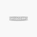 A Slender Channel Men's Diamond Wedding Band (5.50mm) with 0.33 CTW of diamonds, set in 14K White Gold.