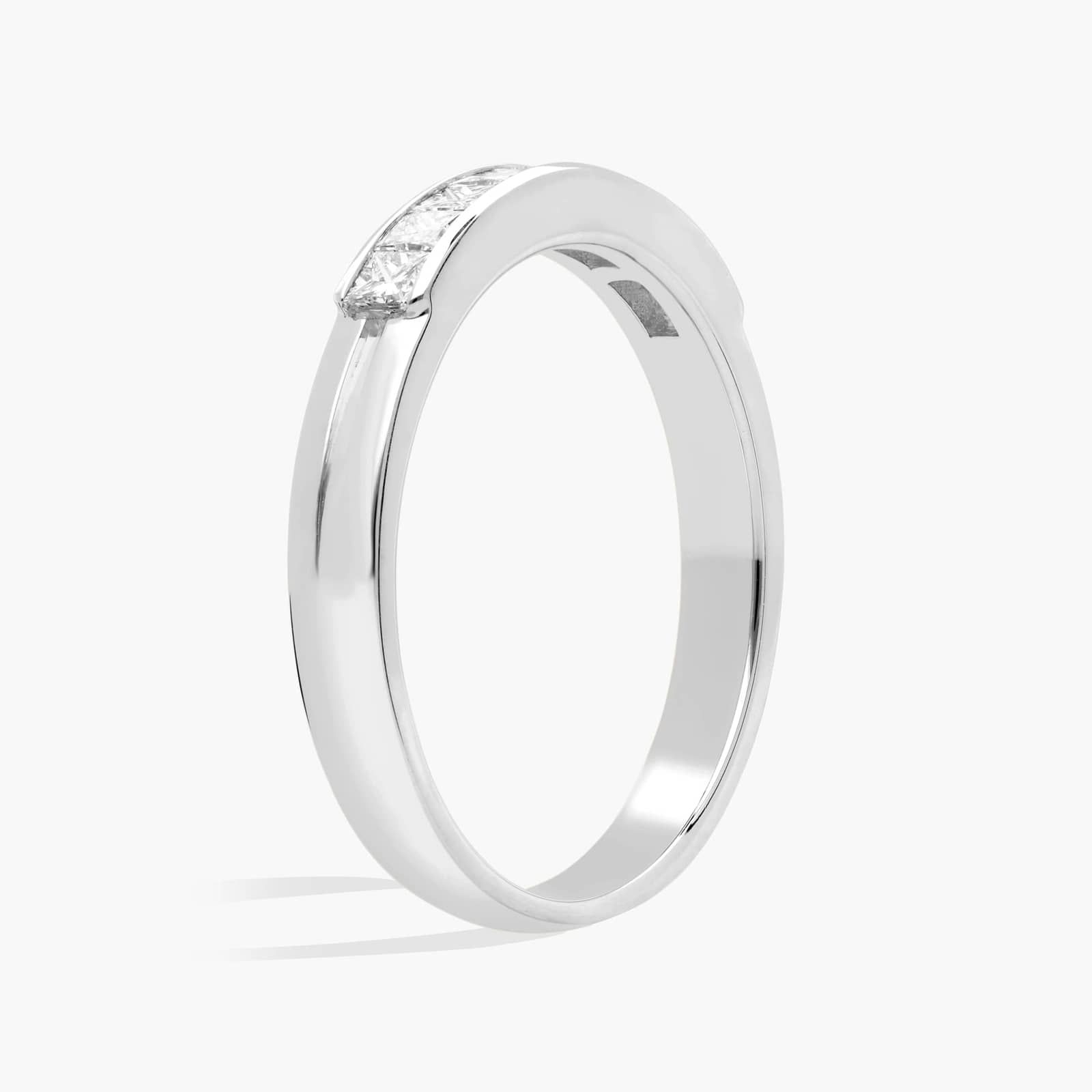 Channel Set Diamond White Gold Princess Cut Wedding Rings 2 A Channel Set Princess Cut Diamond White Gold Princess Cut Wedding Rings band (4.50mm) in 18K White Gold with 5/8 CTW diamonds.