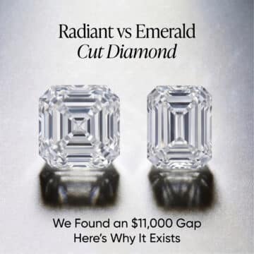 Radiant Cut vs Emerald Cut Diamond: We Found an $11,000 Gap — Here’s Why It Exists