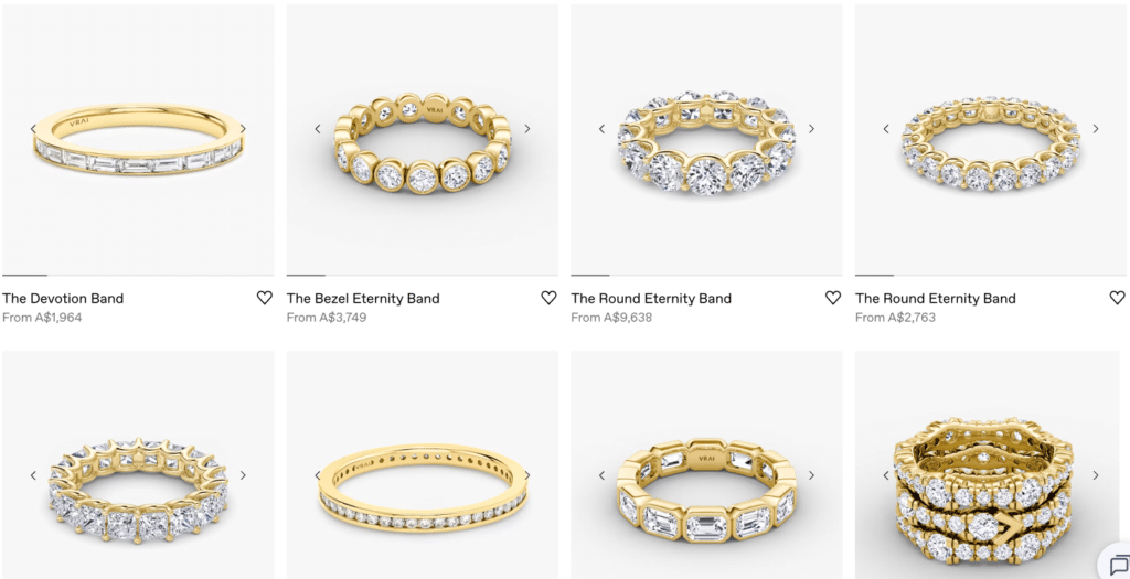 Eternity wedding bands by VRAI