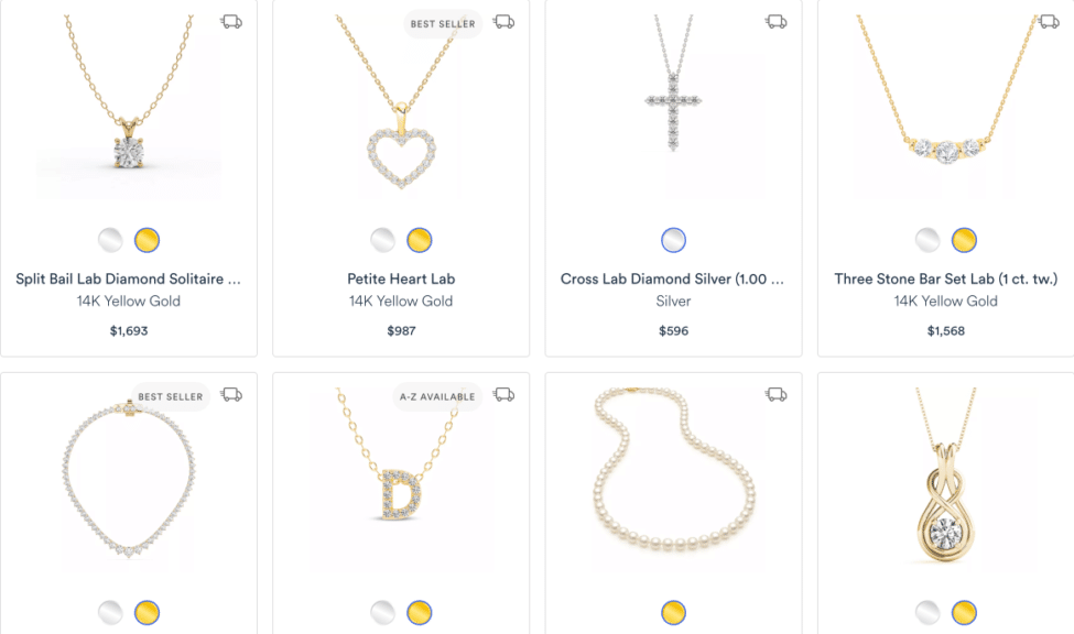 Lab Grown Diamonds pendants on Rare Carat
