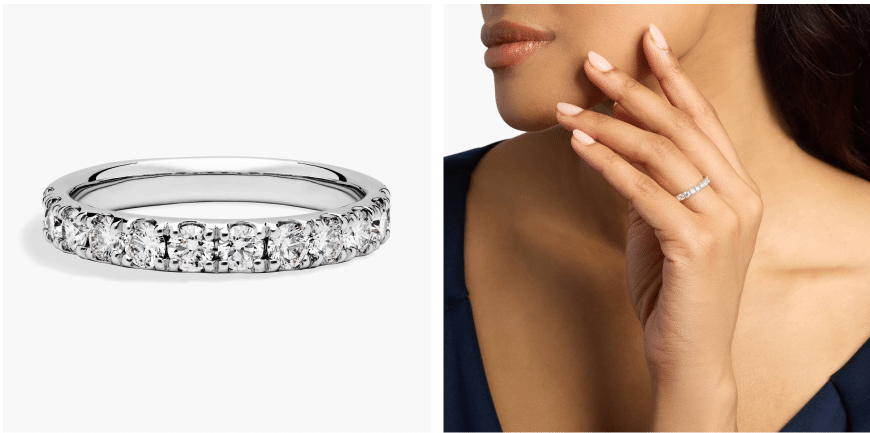 Riviera Pavé Diamond Ring In Platinum (1 Ct. tw. - H-I / SI1-SI2)