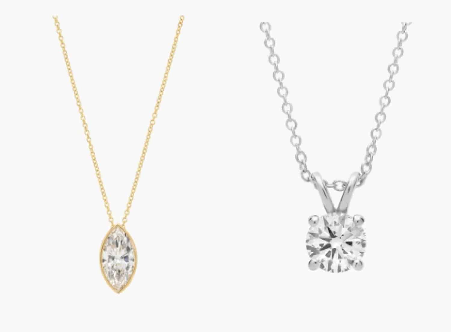 Solitaire Pendant vs Bezel Pendant