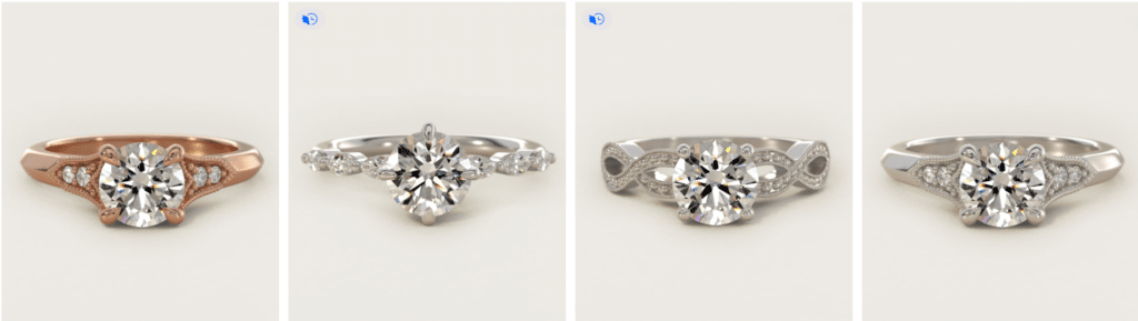 blue nile vintage rings