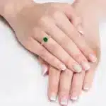 Shop our exclusive rose gold emerald engagement rings. This 0.85 cts AAAA quality natural emerald solitaire in 14k rose gold is handcrafted in the USA.