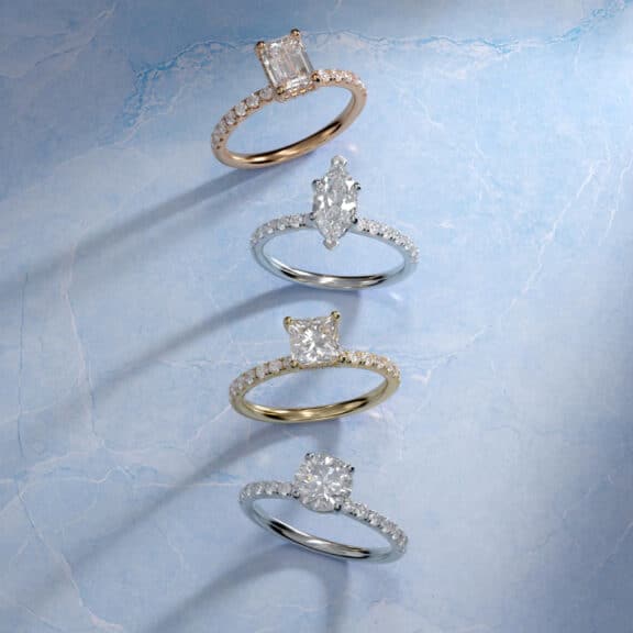 Crown Pavé Hidden Halo Lab-Grown Diamond Engagement Ring By James Allen