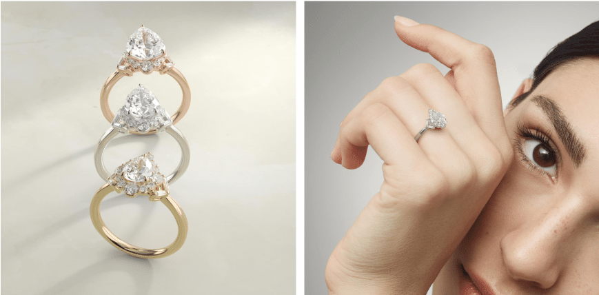 Glamour Halo Vintage-Style Engagement Ring In 14K White Gold By James Allen