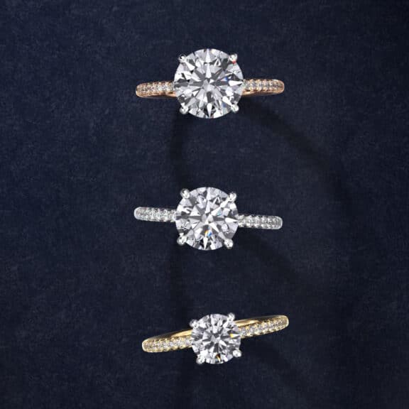 Petite Pavé Lab-Grown Diamond Engagement Ring In By James Allen