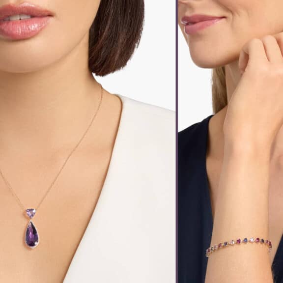 TRILLION CUT BRACELET AND PENDANT