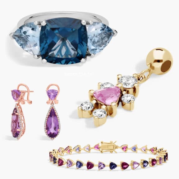 TRILLION CUT GEMSTONE JEWELRY