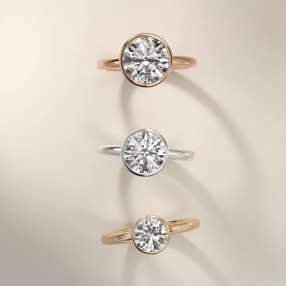 Bezel Solitaire Engagement Ring by Blue Nile