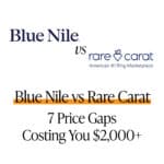 Blue Nile vs Rare Carat compared with real settings, earrings, necklaces, and bracelets — actual prices, return policies, and where each one wins.