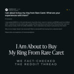 I Am About to Buy My Ring From Rare Caret