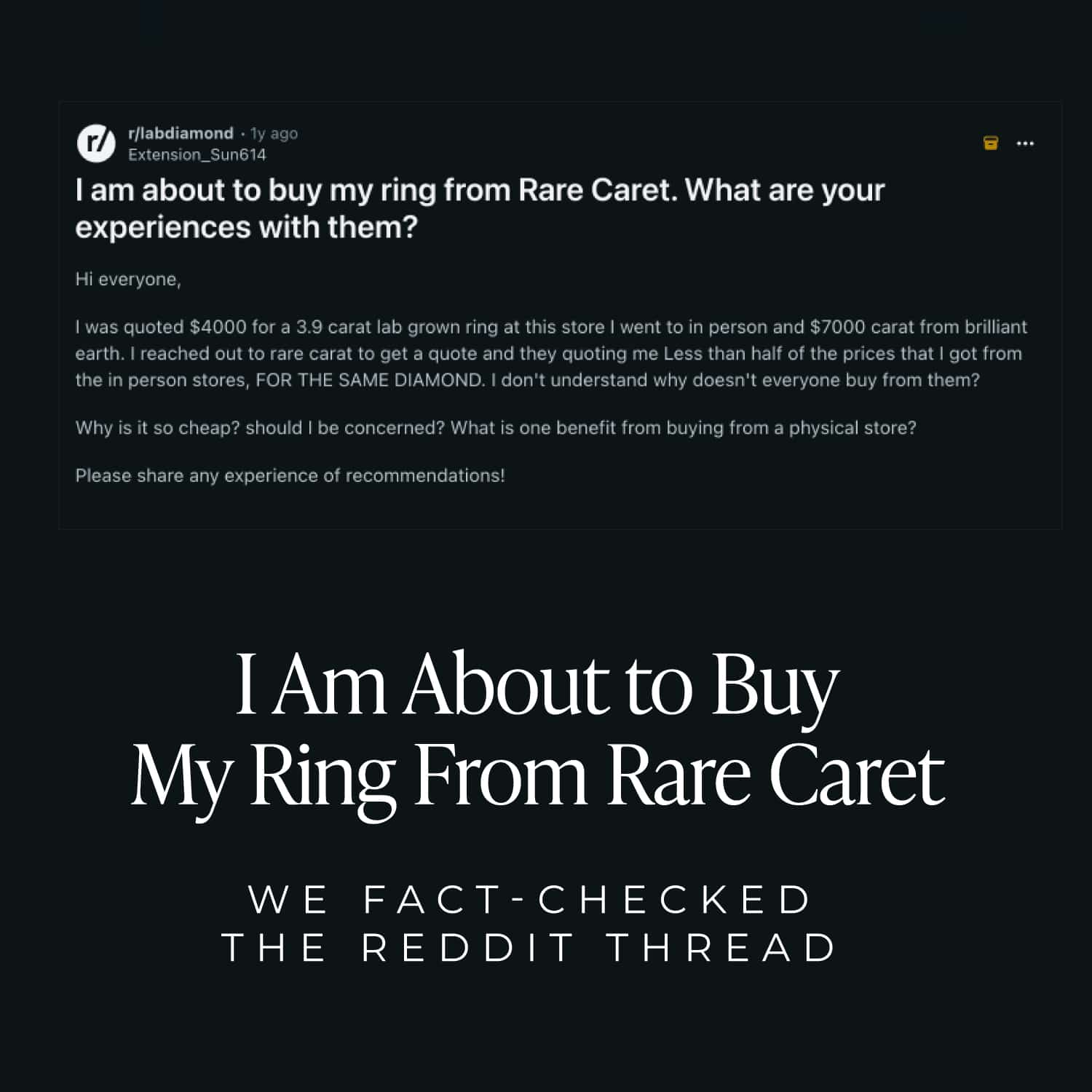 I Am About to Buy My Ring From Rare Caret
