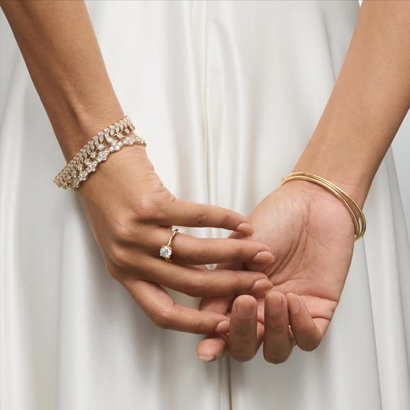Petite Hidden Halo Solitaire Plus Diamond Engagement Ring in 14k Yellow Gold