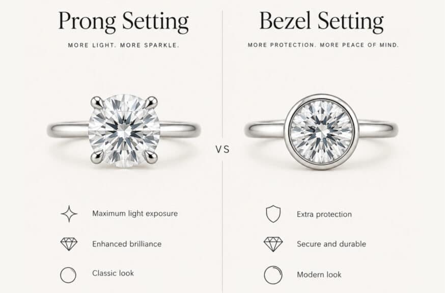 Prong vs Bezel Setting