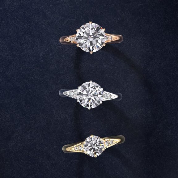 Tapered Pavé Side Stone Diamond Engagement Ring In 14K White Gold By James Allen